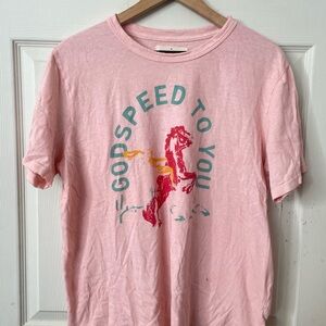 Imogene + Willie the "godspeed" tee in vintage pink 7oz vintage midweight fabric